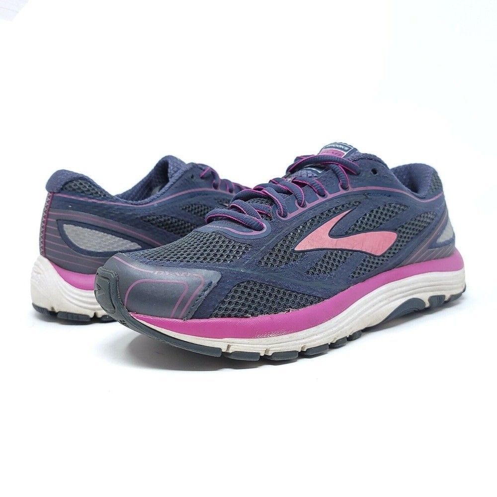 Brooks Dyad 9 Women’s Sz 7 Medium B Gray Purple Athletic Running 1202231D442
